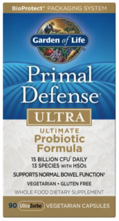 Garden of Life Primal Defense Ultra, probiotika, 15 mld CFU, 13 probiotických kmenů, 90 kapslí  Výživový doplnok