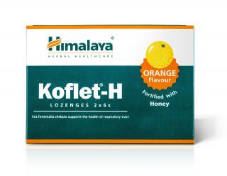 Himalaya Koflet-H Orange, pastilky s příchutí pomeranče, 12 pastilek  Výživový doplnok