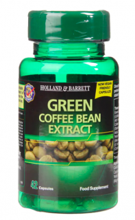 Holland & Barrett Green Coffee Bean Extract (Extrakt z kávových zŕn), 42 kapsúl
