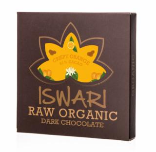 Iswari BIO RAW čokoláda - Crispy Orange, 75 g