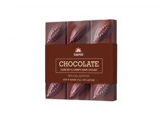 Iswari BIO RAW čokoláda - Dark Intense Xylitol Crispy, 75 g