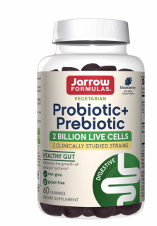 Jarro Formulas Probiotic + prebiotic, probiotika a prebiotika, černý rybíz, 50 gumových bonbónů