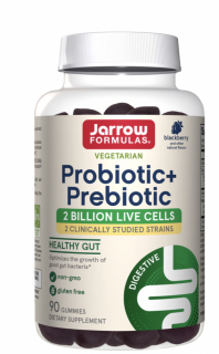 Jarro Formulas Probiotic + prebiotic, probiotika a prebiotika, černý rybíz, 60 gumových bonbónů