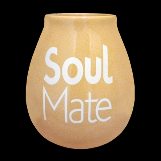 Kalabasa keramická - béžová, s nápisom Soul Mate