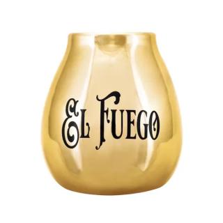 Keramická kalabása s logem El Fuego (zlatá) 350 ml