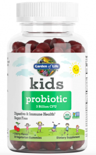 Kids Probiotic (probiotika pro děti) 3 miliardy CFU, třešeň, 30 gumových bonbónů