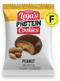 Leyas Protein Cookies Peanut, Proteinová cookie, Arašídová v čokoládě, BIO, 40 g