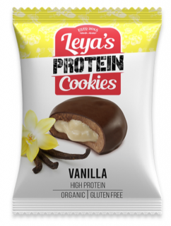 Leyas Protein Cookies Vanilla, Proteinová cookie, Vanilková v čokoládě, BIO, 40 g