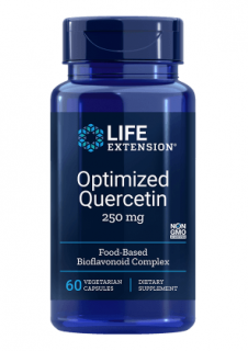 Life Extension, Optimized Quercetin, Kvercetín, 250 mg, 60 rastlinných kapsúl