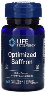 Life Extension Optimized Saffron, štandardizovaný extrakt ze šafránu, 60 rastlinných kapsúl