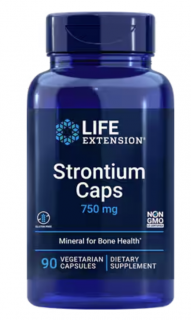 Life Extension Strontium, Stroncium 750 mg, 90 rostlinných kapslí  Výživový doplnok