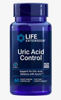 Life Extension Uric Acid Control, doplněk pro snížení kyseliny močové, 60 rostliných kapslí  Extrakt z Vrcholáku myrobalánového pre optimálnu hladinu…