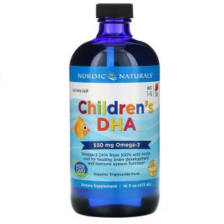 Nordic Naturals Childrens DHA, Omega 3 pre deti - jahoda, 530mg, 473 ml