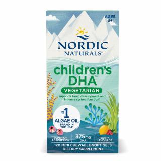 Nordic Naturals Childrens DHA, Omega 3 pro děti - příchuť lesní plody, 375 mg, 120 žvýkacích sofgelových kapslí  Výživový doplnok