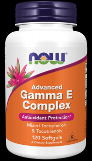 NOW Advanced Gamma E Complex (komplex vitamínu E), 120 kapsúl