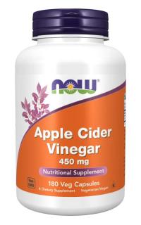 NOW Apple Cider Vinegar (jablčný ocot) 450 mg, 180 rastlinných kapsúl