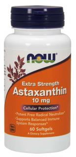 NOW Astaxanthin, 10 mg, 60 softgel kapsúl