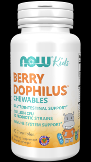 NOW BerryDophilus Kids (probiotiká pre deti), 60 žuvacích pastiliek