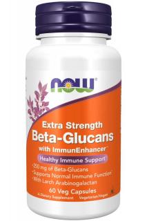NOW Beta glukany s ImmunEnhancer ™, Extra Strength, 60 rastlinných kapsúl