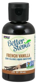 NOW Better Stevia Liquid, Francúzska vanilka, 59ml