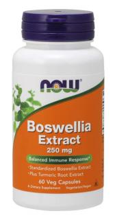 NOW Boswellia Extrakt + Extrakt z kurkumy, 250 mg, 60 vegetariánskych kapsúl