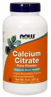 NOW Calcium Citrate Pure Powder (čistý prášok), 227g