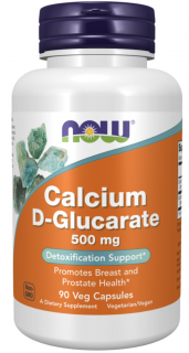 NOW Calcium D-glucarate (D-glukarát vápenatý), 90 rostlinných kapslí  Výživový doplnok