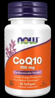 NOW CoQ10 (koenzým Q10) 100 mg, 50 softgelových kapsúl