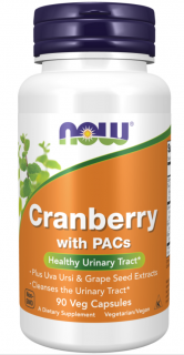 NOW Cranberry with PACs, brusinka s proanthokyanidiny, 90 rostlinných kapslí  Výživový doplnok