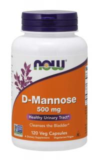NOW D-Manóza, 500 mg, 120 rastlinných kapsúl