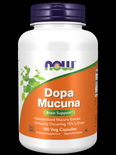 NOW DOPA Mucuna, 180 rastlinných kapsúl