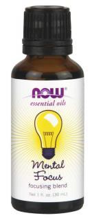NOW Essential Oil, Mental Focus oil (éterický olej mentálne sústredenie), 30 ml