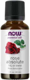 NOW Essential Oil, Rose Absolute Oil Blend (éterický olej ruža), 30 ml