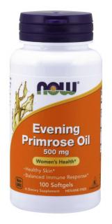 NOW Evening Primrose Oil (Pupálkový olej), 500 mg, 100 sofgel kapsúl
