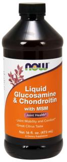 NOW Glucosamine & Chondroitin with MSM Liquid, 473 ml