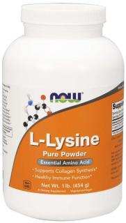 Now L-Lysine (L-lysin), 1000 mg (prášok), 454g