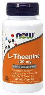 NOW L-Theanine 100 mg, 90 kapsúl