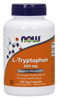 NOW L-Tryptofan 500 mg, 120 rastlinných kapsúl