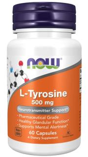 NOW L-Tyrosine, 500 mg, 60 kapsúl