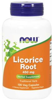 NOW Licorice Root (sladké drievko) 450mg 100 kapsúl