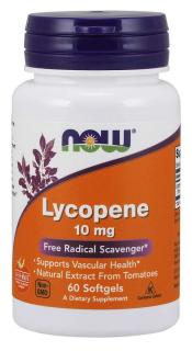 NOW Lycopen (Lykopén), 10 mg, 60 softgélových kapsúl