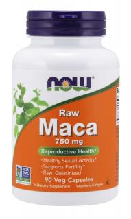 NOW Maca (žerucha peruánska koncentrát 6:1 RAW), 750 mg, 90 rastlinných kapsúl