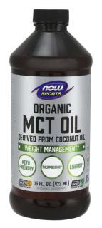 NOW MCT olej, organický, 473 ml
