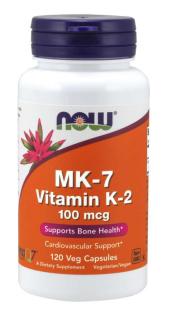 NOW MK-7 Vitamin K2, 100 mcg, 120 rastlinných kapsúl