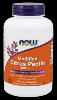 NOW Modified Citrus Pectin (citrusový pektín), 800mg, 180 rastlinných kapsúl
