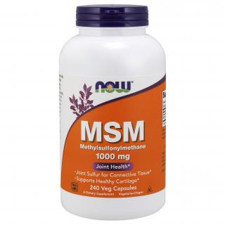 NOW MSM (Methylsulfonylmethan), 1000 mg, 240 rastlinných kapsúl