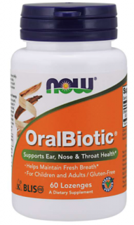 NOW Pastilky OralBiotic®, Ústne Probiotiká, 60 pastiliek