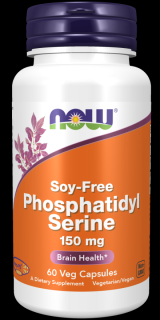 NOW Phosphatidyl Serine Soy-Free (Fosfatidylserin bez sóji), 150 mg, 60 rostlinných kapslí