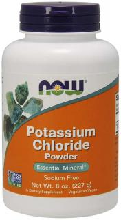 NOW Potassium Chloride Powder (draslík ako chlorid draselný prášok), 227g