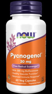 NOW Pycnogenol, 30 mg, 60 rastlinných kapsúl